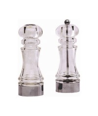 Acrylic Pepper Mill and Salt Shaker Set